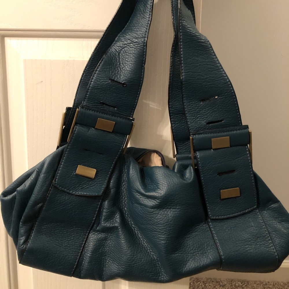 Blue shoulder bag